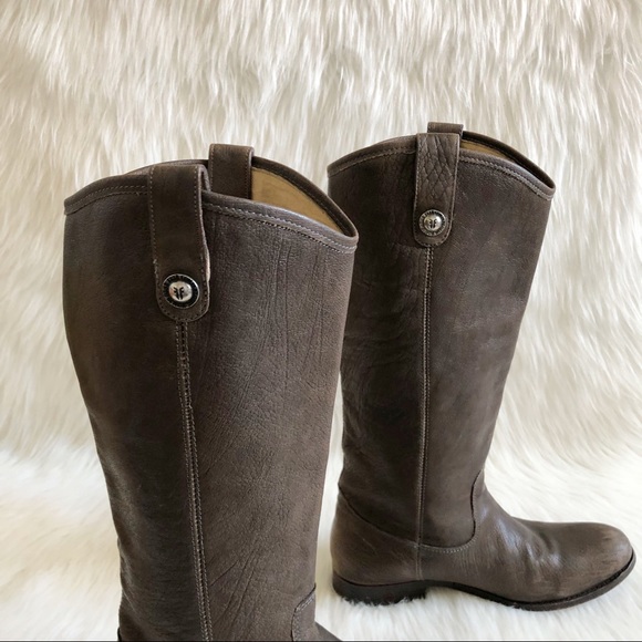 FRYE Women's Brown Melissa Button Riding Boot - Picture 9 of 12